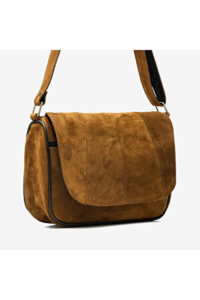 fubileather Genuine Suede Leather Flap Shoulder Bag