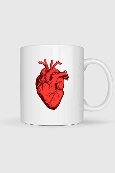 Bahriyeli Collection Real Heart Printed Cup