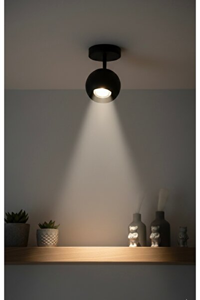 demet habek mylights Gu10 Black Single Globe Movable Led Spot Light Energy Sa...