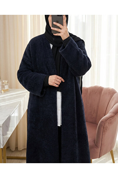 Modamorfo Bearded Long Soft Cardigan -Black
