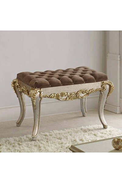 Dekordelisi Antik Avantgarde Yaren Puf Kahverengi EN: 74 cm BOY: 47 cm DERİNL...