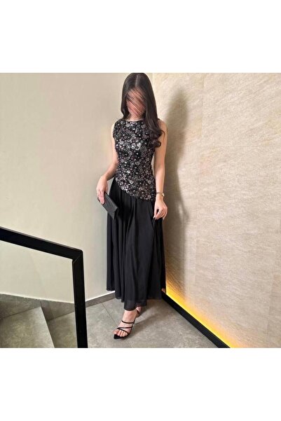 Larn-dress فستان سهرة بخامة الشيفون الناعم