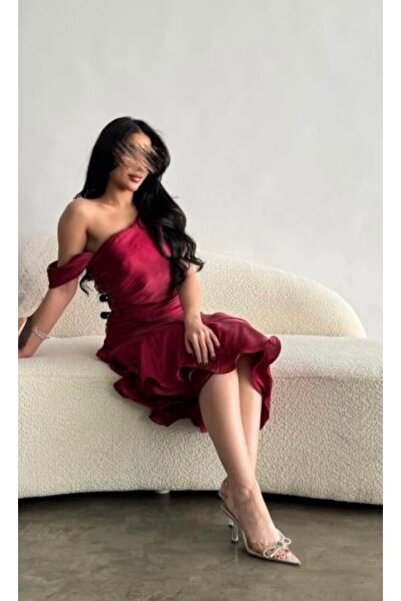 Larn-dress فستان ابرار برغندي