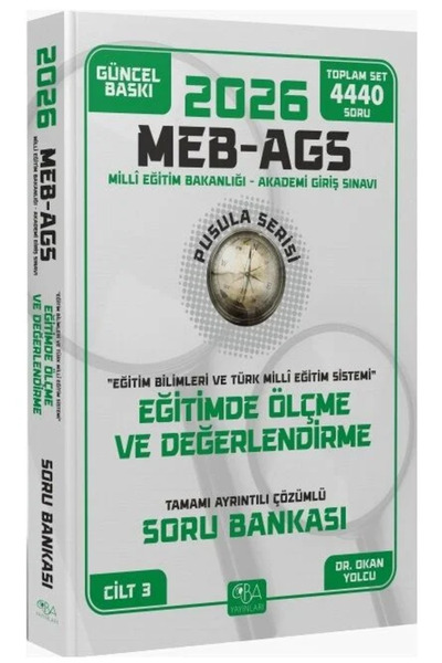 CBA Akademi CBA Yayınları 2026 MEB-AGS Eğitim Bilimleri Eğitimde Ölçme ve Değ...