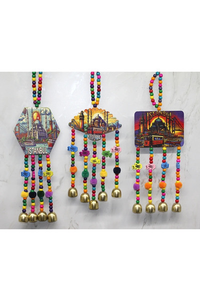 Lisinya Istanbul Themed Colorful Beaded Hanging Wind Chime Alk4572 - Tygoo