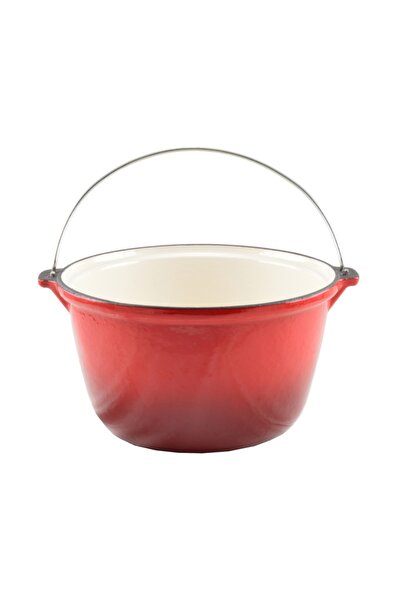 Perfect Home Enameled cast iron cauldron 5l red