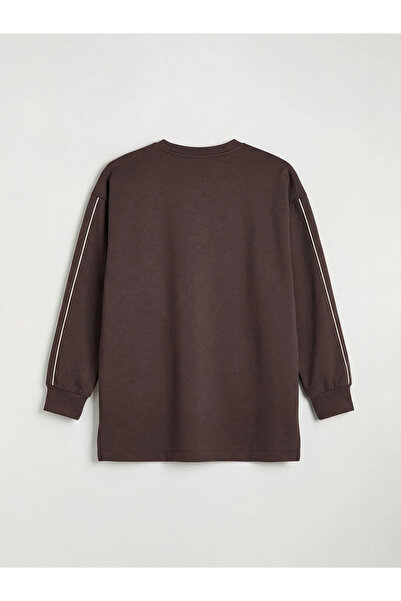 LC Waikiki Lcwaikiki Classic Brown Crew Neck Soft Touch Women's Sweatshirt