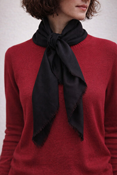 KRAFTELLA شال من الصوف بمظهر الحرير |   شال نسائي مربع الشكل،