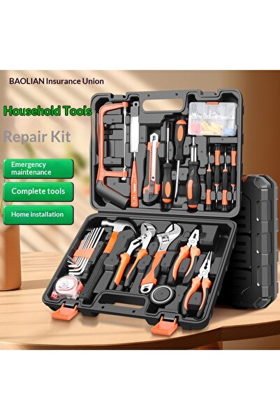 iron candy مجموعة أدوات كاملة مكونة من 100 قطعة لإصلاحات المنزل، تتضمن مطرقة ...