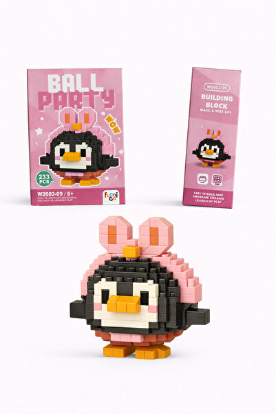 FUNNIGO Kulaklı Taçlı Penguen Modeli Karakter Figürü 3D Yapı Oyuncakları 233 ...