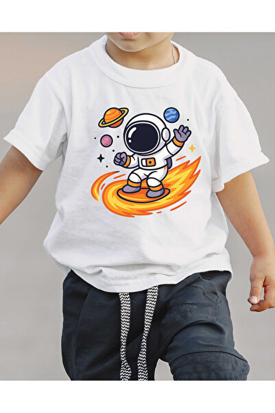 F17 Ajans Tricou cu mânecă scurtă pentru băieți, 100% bumbac, cu imprimeu Ska...