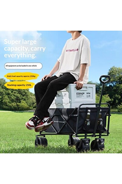 iron candy عربة نقل متعددة الاستخدامات قابلة للطي سعة 145 لترًا، حمولة 100 كج...