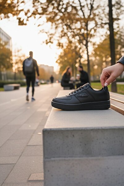 enoch حذاء إينوخ الرياضي والكاجوال للرجال بنعل طبي كامل أسود (أسود بالكامل) م...