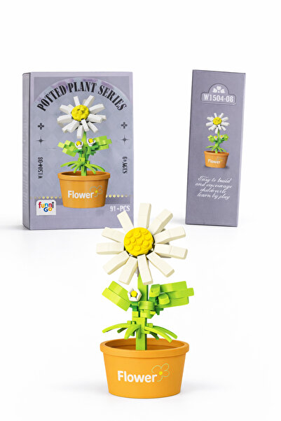 FUNNIGO Beyaz Papatya Model Karakter Figürü 3D Yapı Oyuncakları 91 Parça