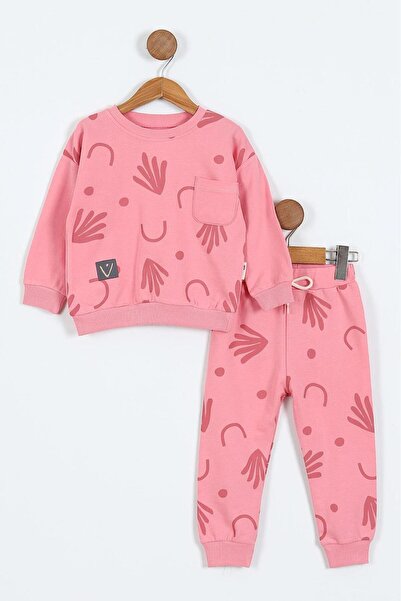 Bellamio Kids Dark Pink Mood Girls' Tracksuit Set