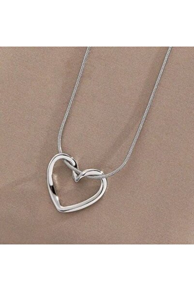 GN ACCESSORY Silver Color Steel Heart Necklace