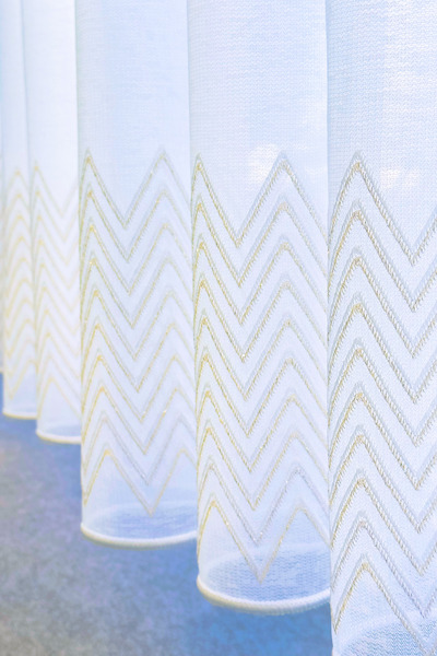 Brillant Tül Perde Gold/Altın Etek Desen Keten Pamuk Yumuşak Zemin Seyrek Pil...