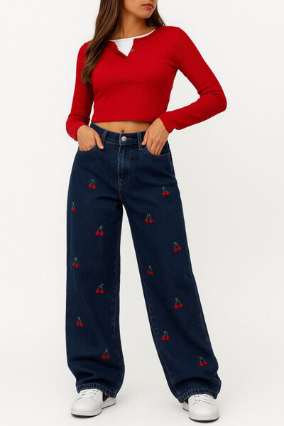 Butik KİRAZ NAKIŞLI BAGGY PANTOLON