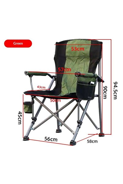 iron candy 150kg Heavy-Duty Camping Chair XL Foldable w/Cup Holder & Side Pocket