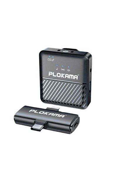PLOKAMA نظام ميكروفون لاسلكي صغير الحجم - ميكروفون يعمل بتقنية التوصيل والتشغ...