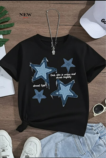 New Shine IMPRIMAT CU STELE UNISEX COPII tricou