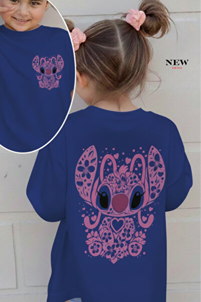 New Shine تي شيرت مطبوع عليه ستيتش للأطفال من الجنسين