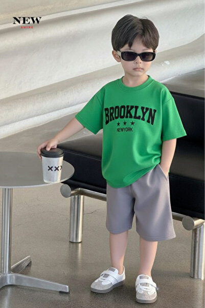 New Shine تي شيرت للأطفال مطبوع عليه بروكلين نيويورك للجنسين