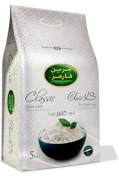 Green Farms Classic Indian White Rice, 5Kg - Pack of 1