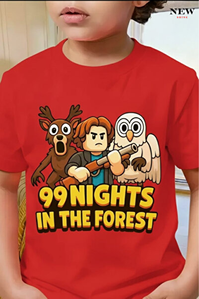 New Shine تي شيرت مطبوع عليه 99 NIGHTS للأطفال من الجنسين