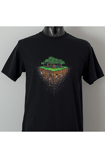 TİMİSİVA Tricou unisex supradimensionat MİNECRAFT5 B cu imprimeu Bumbac B gul...