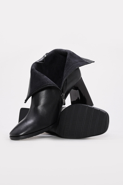 Ayakkabıhane High Quality Genuine Leather Black Women's Heeled Boots Ah082641...