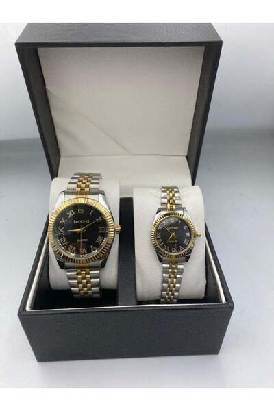 QUARTZ Couple Watch Set Waterproof Stainless Steel