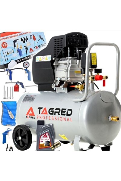 Tagred Professional Compresor de aer cu ulei, Tagred TA300N, 24L, 3.4CP, set ...