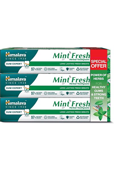 Himalaya معجون أسنان عشبي بنكهة النعناع المنعشة يمنع رائحة الفم الكريهة ويضمن...