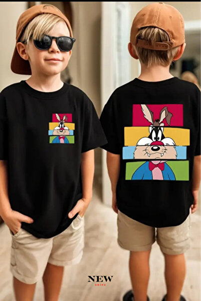 New Shine ÇİZGİ KARAKTERLER BASKILI UNISEX ÇOCUK T-SHIRT