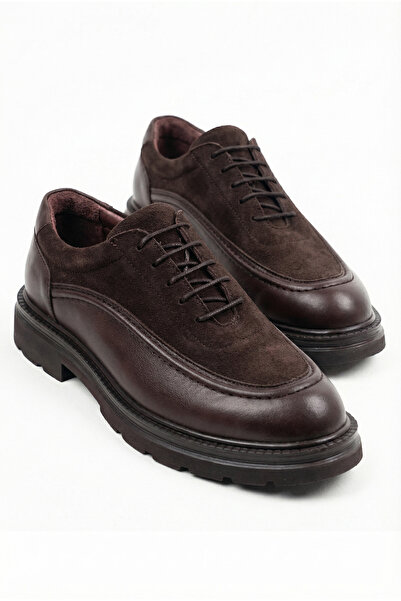 ventro Brown Men's Oxford Classic Shoes Suede and Leather Ilv02