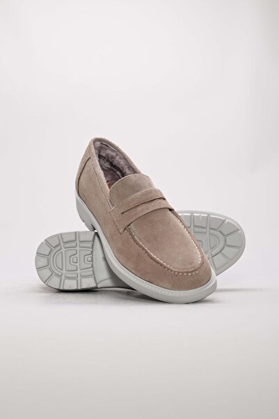 Ayakkabıhane Inside and Outside Genuine Suede Leather Sand Men's Classic Shoe...