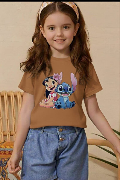 New Shine Imprimeu Stitch Unisex Copii tricou