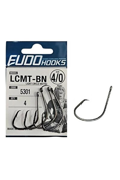 Fudo 5301 No:4/0 Light Circle Mutsu Black Nikel Olta İğnesi 4 Adet