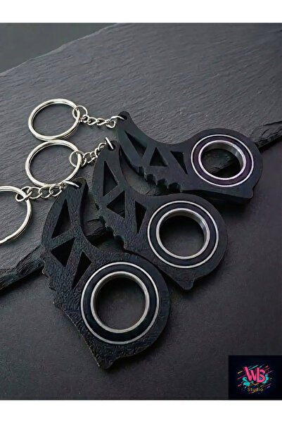 WLS studio Keyrambit Premium V3 Pro Keychain with Special Bearing - Black