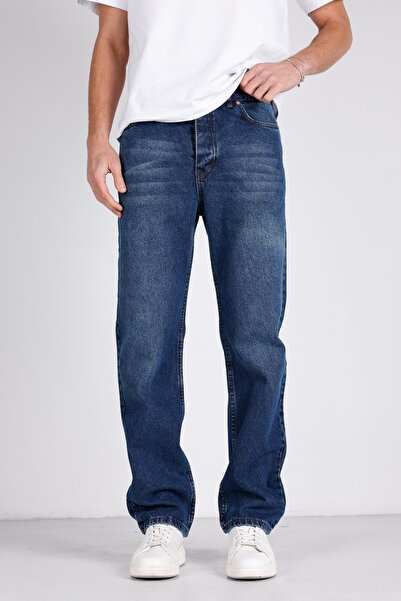 ENERJİN Blugi largi pentru bărbați, cu talie înaltă, croială lejeră, casual, ...