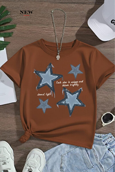 New Shine Παιδικό μπλουζάκι unisex με στάμπα αστεριών