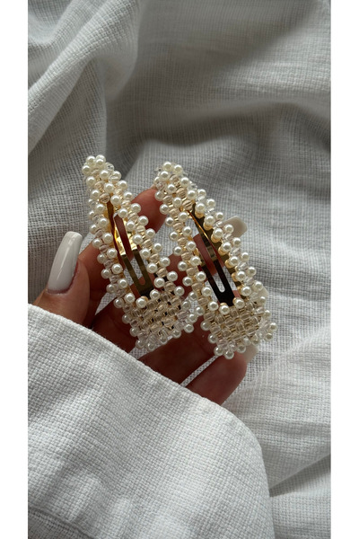 YOYYO Σετ 2 τεμαχίων με πέρλες και κουμπωτά κούμπωμα