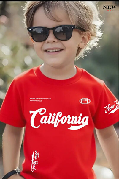 New Shine TRICOU UNISEX PENTRU COPII CU IMPRIMEU CALIFORNIA