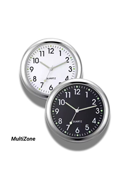 MultiZone Gece Parlayan Yapışkanlı Mini Kuvars Araç Araba Tekne Bisiklet Saat...