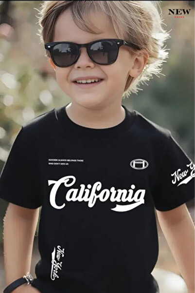 New Shine Калифорния Печатна унисекс детска тениска