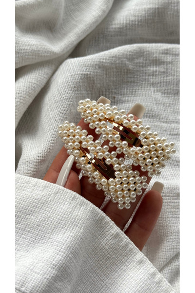 YOYYO Σετ 2 κουμπωτών κλιπ με πέρλες