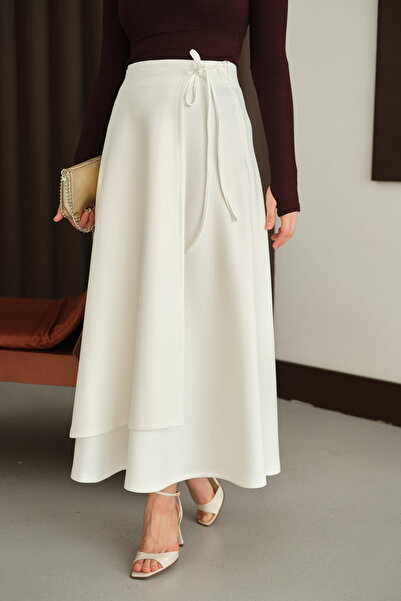 khar Women's Side Tie Hijab Long Skuba Skirt