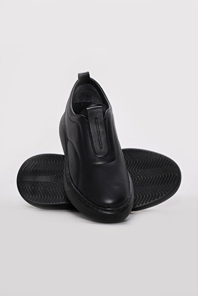 Ayakkabıhane Inside and Outside Genuine Leather Black Women's Casual Daily Sh...