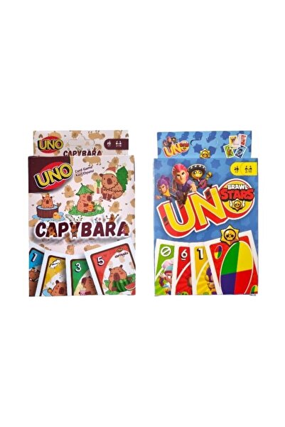 Oyunsal مجموعة بطاقات لعب كابيبارا أونو وبرولستارز أونو مكونة من قطعتين